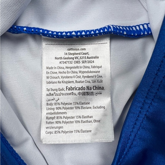 Cotton On Girls Lydia Beaded Sea Creature Long Sleeve One Piece Swimsuit Size 7 - Picture 6 of 8